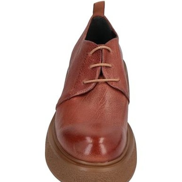 NWT 1725.A women's tan brown platform laced shoes. Made in Italy. NWT in box - Picture 4 of 6